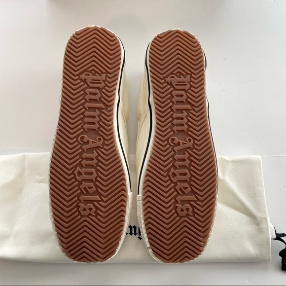 Palm angels women's off-white square low top vulcanized sneakers 40 10 slip on - Picture 10 of 15